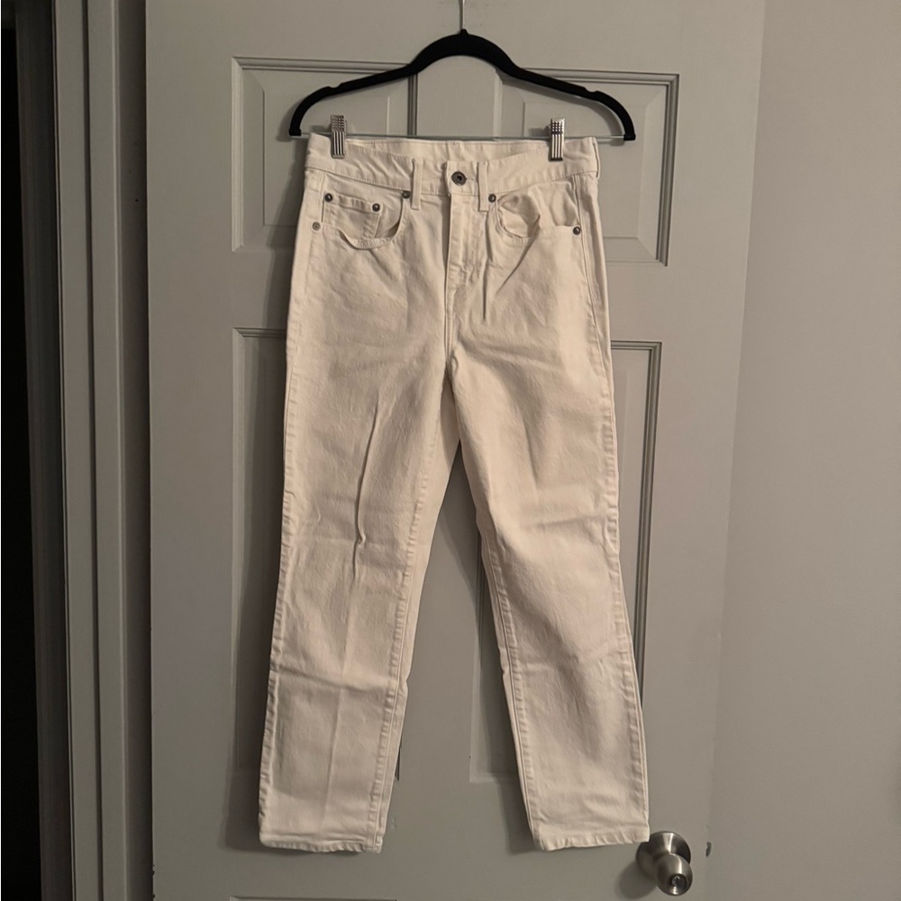 Pistola Women's White Straight Leg Jeans